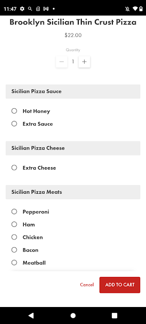 Champs Pizza Ordering Screenshot 2