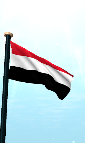 Yemen Flag 3D Free Wallpaper Screenshot 1