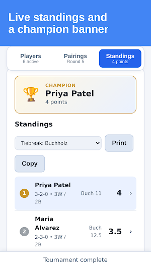 Chess Caddy: Chess Tournaments Screenshot 1