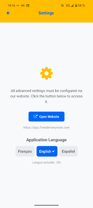 Delivery note Screenshot 2