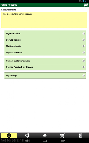 Ford’s Produce Ordering Screenshot 0