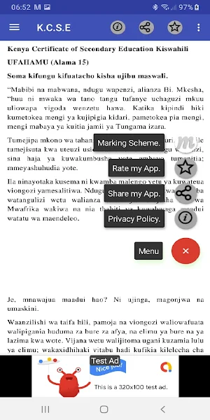 KCSE KISWAHILI PAST PAPERS, QUESTIONS + ANSWERS. Screenshot 2