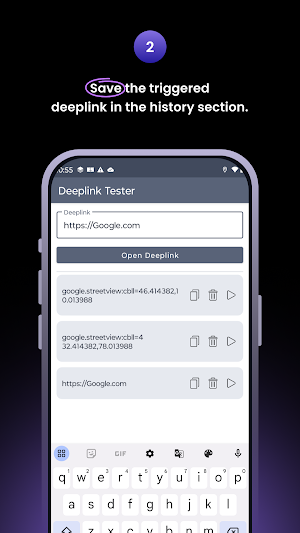 Deeplink Tester Screenshot 2