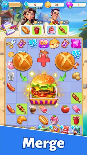 Merge Diner - Restaurant Games Screenshot 1