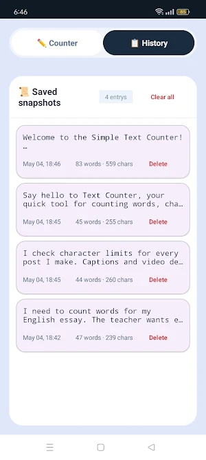 FMS Text Counter Screenshot 2