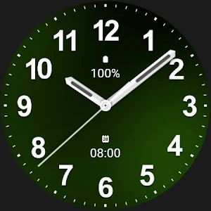Casual Green Black Watch Face Screenshot 3