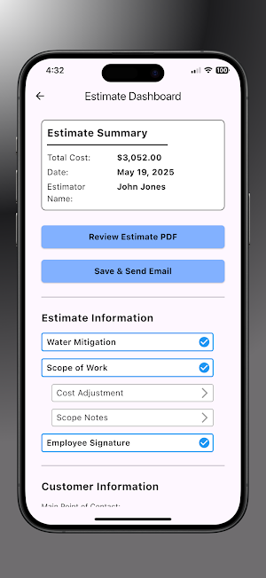 Restoration Estimator Screenshot 3