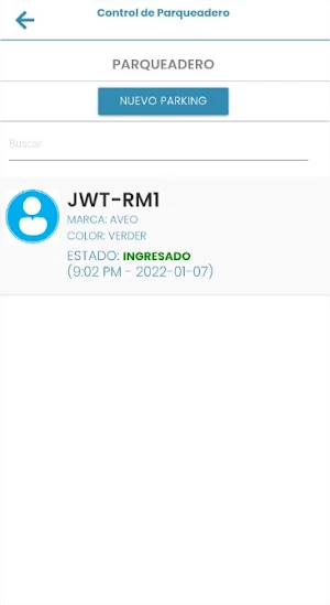 Control de Parqueadero Screenshot 2
