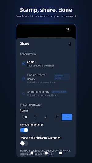 LabelCam — tag & sync photos Screenshot 0