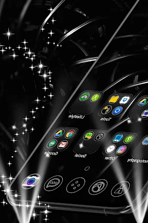 Black 3D Launcher screenshot 1