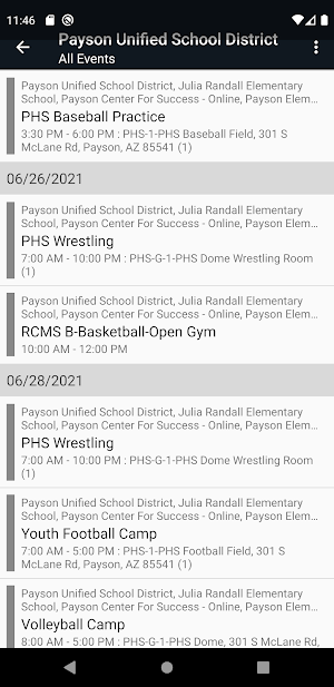 Payson Unified School District Screenshot 1