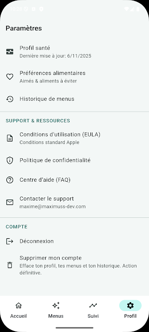 NutriSanté Screenshot 1