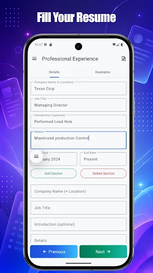 Resume Builder Screenshot 2