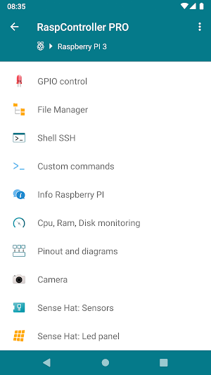 RaspController Screenshot 1