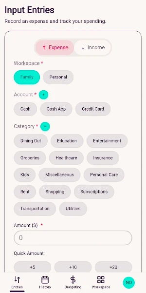 Zherani: Shared Money Manager Screenshot 0