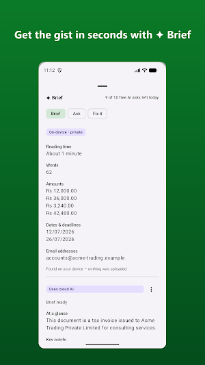 Document AI: Word DOCX Editor Screenshot 1