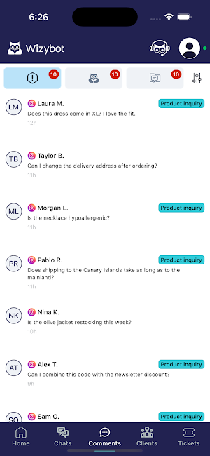 Wizybot Screenshot 3