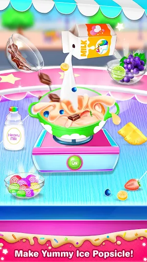 Unicorn Ice Cream Pop & Popsicles - Desserts Game Screenshot 2