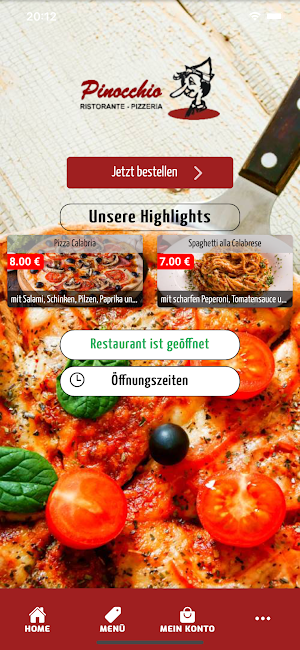 Pizzeria Pinocchio Online Screenshot 0