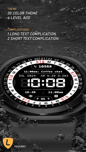 Digital Calendar Watch 095 Screenshot 2