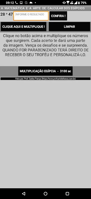 3100 AC -  Matemática Egípcia Screenshot 0