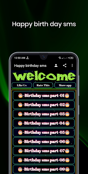 Happy birthday sms Screenshot 1