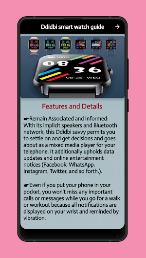 Ddidbi smart watch guide Screenshot 0