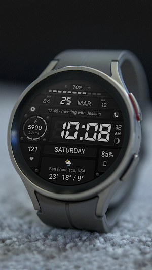 WFP 129 Digital watch face Screenshot 3