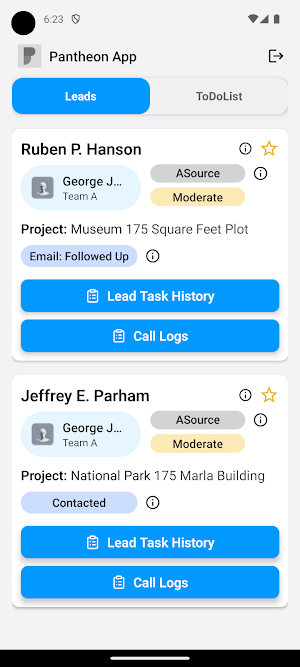 Pantheon App Screenshot 1