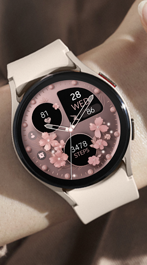 Pink Rose Flowers Watch Face Screenshot 1