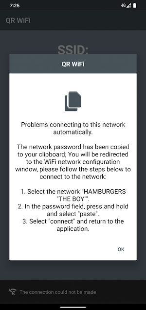 QR Wifi Connection Screenshot 3