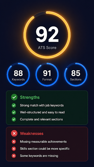 AI CV Score: ATS Checker Screenshot 2