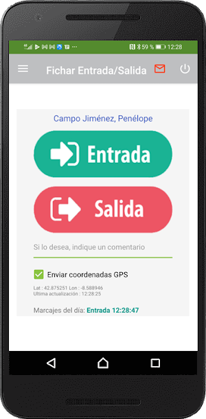 Registro Presencia, Control Ho Screenshot 0
