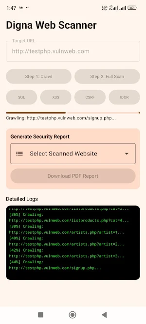 Digna Web Scanner Screenshot 1