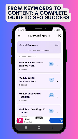 Learn SEO: Tutorials & Guide Screenshot 0