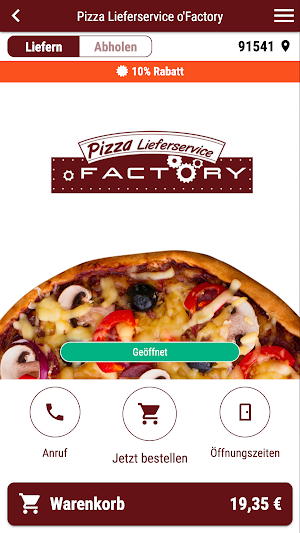 Pizza Lieferservice o'Factory Screenshot 0