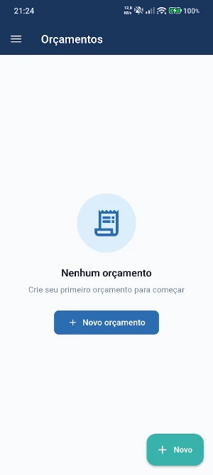 Orçamento App Screenshot 1