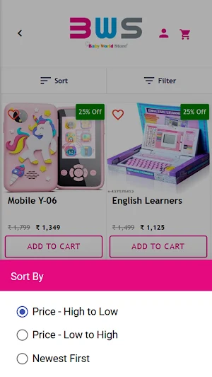 Baby World Store Screenshot 2
