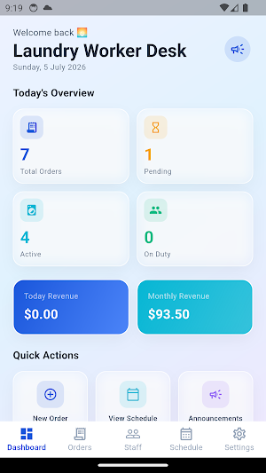 Laundry Worker Desk Screenshot 0