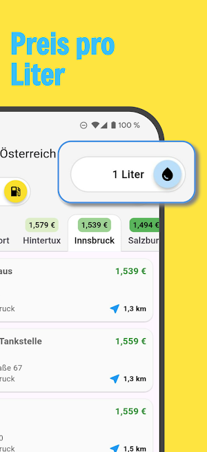 Spritpreise Österreich Screenshot 2