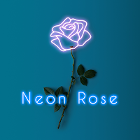 Stylish Wallpaper Neon Rose Theme