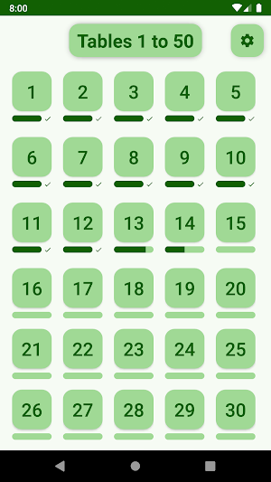 Multiplication Tables 1 to 50 Screenshot 3