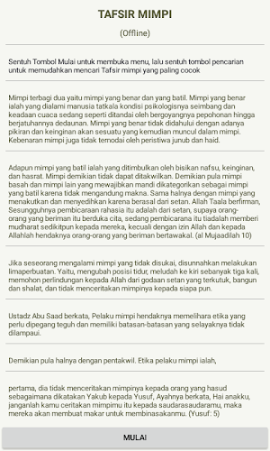 Tafsir Mimpi (Offline) Screenshot 0