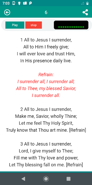 Most Loved Hymns audio offline Screenshot 1