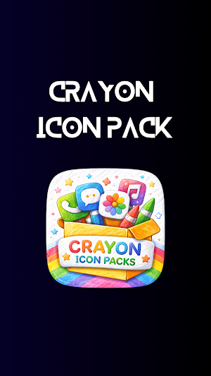 Crayon Icons Pack: Pastel Icon Screenshot 1