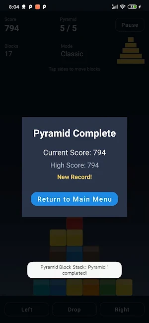 Pyramid Block Stack Screenshot 0