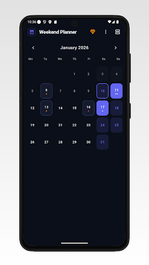 Weekend Planner Screenshot 1