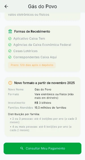 Gas do povo: guia vale gás Screenshot 3