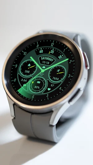 Glow Green Field Analog Watch Screenshot 2