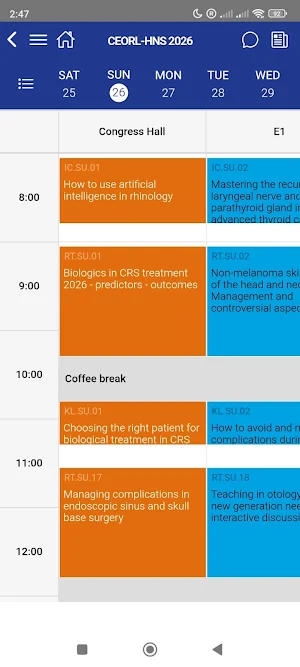 Congress of European ORL-HNS Screenshot 2